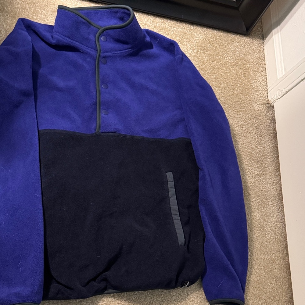 JW Anderson Uniqlo Blue and Black Fleece Pullover